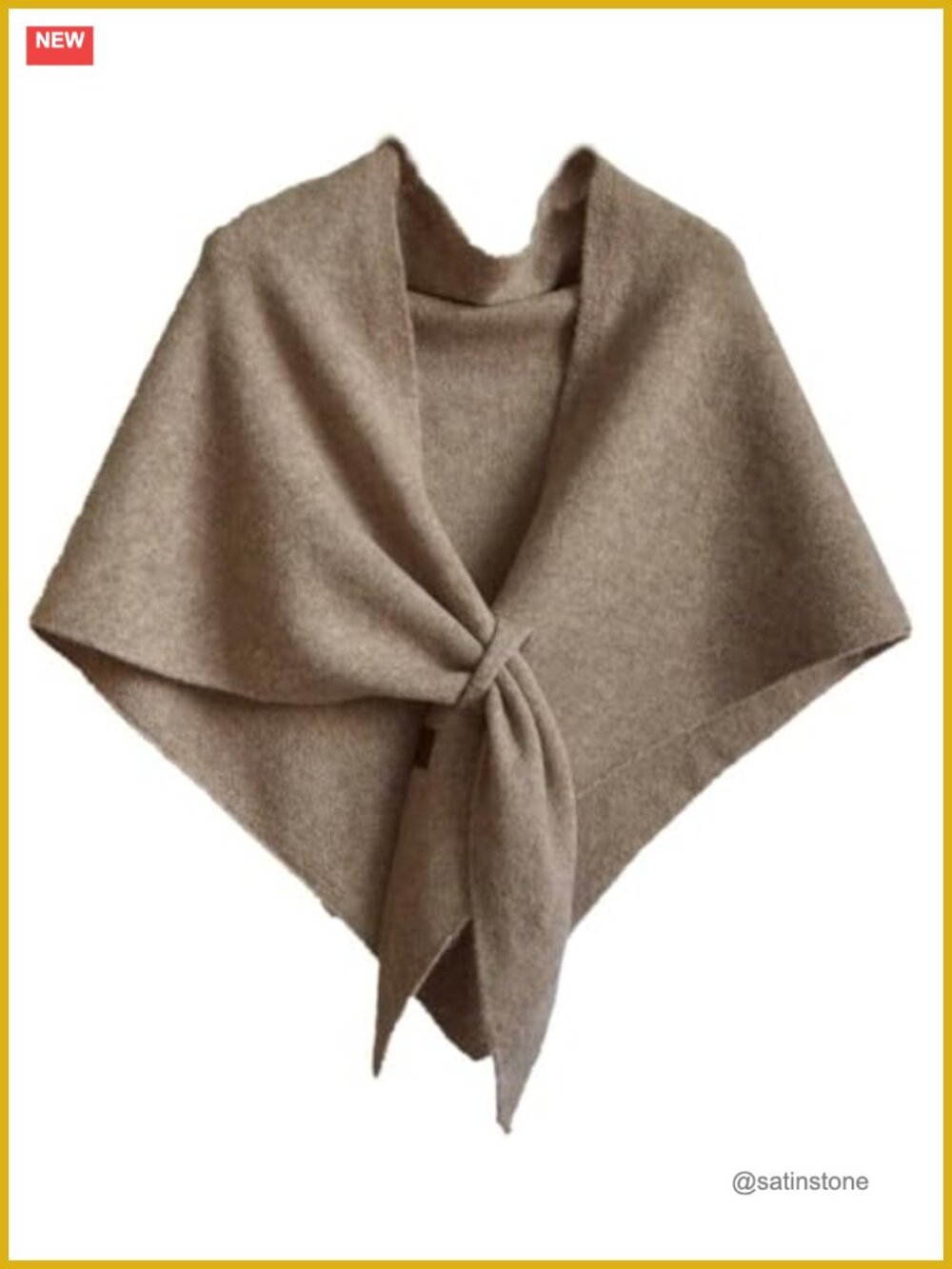 Wool Cashmere Blend Knitted Pashmina Shawl Wrap Cardigan Cape for Women